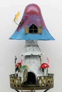 Fairy Toadstool House Metal Outdoor Garden Ornament