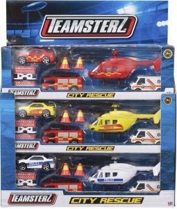 Teamsterz City Rescue Diecast Fire Vehicle Rescue team Toy Set