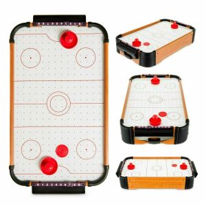 Tabletop Air Hockey Game Mini Table Top Pool Air Hockey Football Soccer Family Games Toy Gift