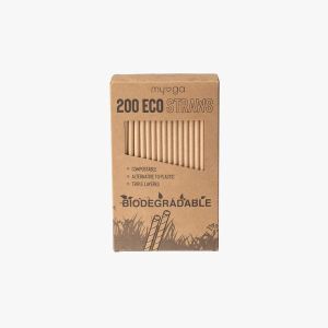 Eco Friendly Kraft Paper Straws Yoga Biodegradable Compostable 200 Pack