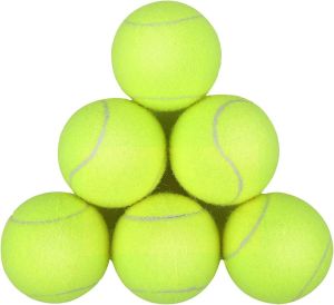 6 Pcs Tennis Balls Durable Strong Sports Balls Green Ideal For Outdoor Sports 