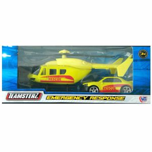 Emergency Response Helicopter And Car Rescue - Yellow Set]