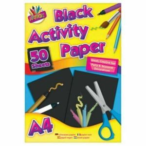 A4 Black Paper Pad - 50 Sheets Art Craft Drawing Black Sketchpad SketchBook UK