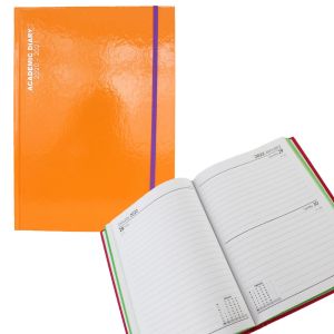 2021-2022 A5 One Day to Page Casebound Academic Mid-Year Teacher StudnetDiary-Orange