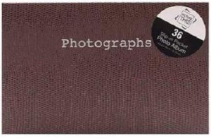 6" x 4" Mini Photo Album Slip In Pockets To Holds 36 Photos Brown Snake Print