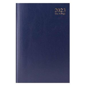 2023 A5 DAP Hardback Day To Page Diary With Half Saturday And Sunday Page Blue)