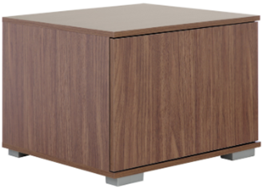 MantraRaj Bedside Units Walnut Push Close Door Bedside Chest Bedroom Storage Furniture Easy To Assemble