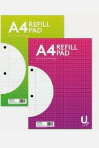 A4 Refill Pad Ruled and Margin 160 Pages For School/Office Or Home  Use