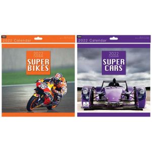 2022 Square Calendar Super Bikes OR Super Cars Square Month to View Calendar Planner