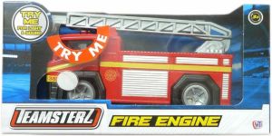 Fire Engine Lights & Sound Diecast Emergency Toy with Expendable & Fixed Ladder