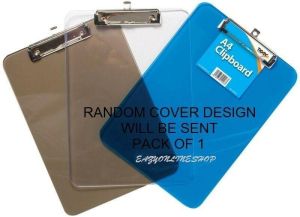 A4 Clipboard Translucent Plastic Paper Holder Plastic Clip Board Pad School Home