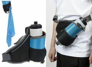 Running Belt with Water Bottle Holder Fitness Waist Bag with Micro Fibre Towel