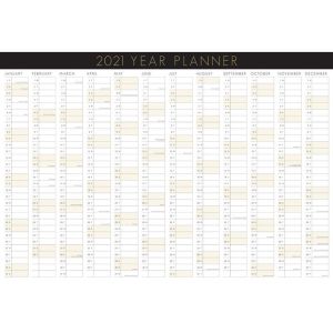 2021 Laminated Wall Planner Calendar Yearly Planning Home Office Work School