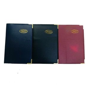 2022 Pocket Week To View Diary WTV Padded Gilt-Edge With Metal Corners And Hardback