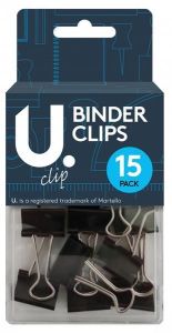 15 X Foldback clips 25mm fold back paper binder clips Bulldog Clips metal clip