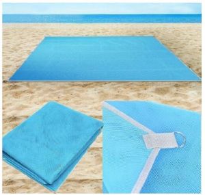 Sand Free Beach Mat Camping Picnic Heat Resistant Sandless Mesh Dual Weave Layer