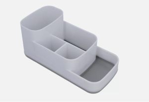 Plastic Toothbrush Holder Bathroom Storage Organizer 5 Compartments Multifunctional Storage