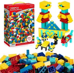 120pcs Wooden Wood Building Blocks Bricks Kids Children Construction Toy UK 