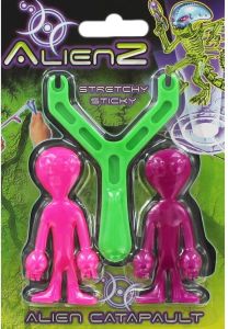 Alienz Stretchy Sticky Alien Slingshot Catapault Party Loot Bag Toy [1 Pack]