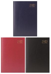 2023 A5 Week To View Diary WTV For Week Days Includes Information Planner(Black)