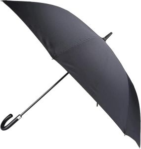 Large Stick Umbrella Folded Handle Windproof Umbrella for Men Women Black Travel Umbrella