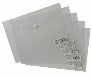 A5 Clear Stud Wallet Plastic Folder Clear Plastic Document Holder File