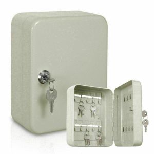 48 Keys Cabinet Safe Case Box Key Hooks Metal Storage Locking Security Case Bin