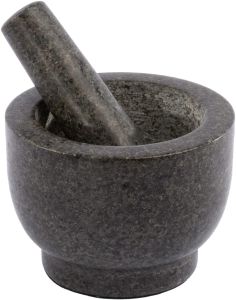 14.5cm Large Classic Granite Pestle and Mortar Set Non Porous Durable Stone Natural Spice & Herb Crusher Grinder