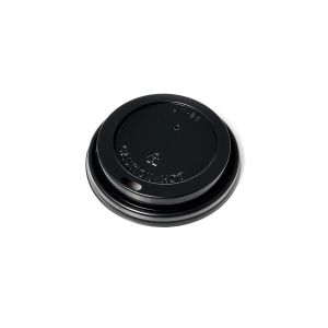 Ripple Hot Cup Lids Sip Through Plastic Sip Domed Lids 12oz And 16oz (Blackx500)