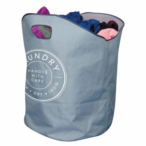 XL Laundry Basket Bag Hamper Washing Sack Clothes Storage Foldable Collapsible