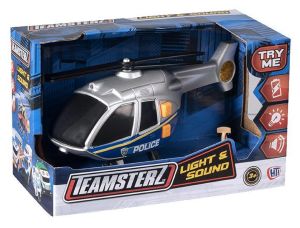 TEAMSTERZ POLICE LIGHT & SOUND HELICOPTER KIDS CHILDREN PLAY