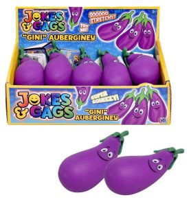 Squeezy Aubergine Novelty De-Stress Squeezable Sensory Toy Joke Putty Party Gift
