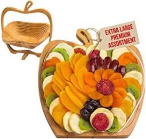 Collapsible Wood Foldable Fruit Apple Basket Folding Bamboo Fruit Bowl & Trivet