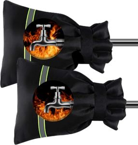2Pcs Outside Tap Covers Outdoor Thermal Tap Jacket Winter Frost Protector Insulated
