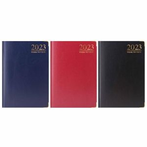 2023 A5 Week To View Diary Padded Full Year Planner Organiser With Metal Corners