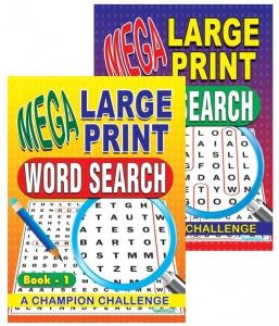 A4 Mega Large Print Word Search Puzzle Book Books 144 pages 1 & 2