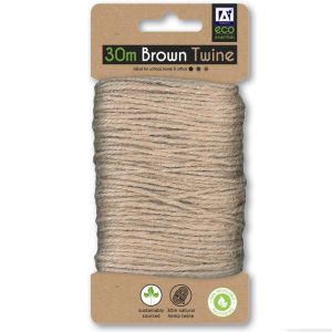 30M Brown Eco Twine Jute String Jute Rope for Floristry, Gifts, DIY Arts&Crafts