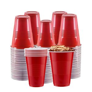 16oz Red Party Cups Reusable And Disposable Plastic Cups Durable for Games, Parties, BBQs, Birthdays, Events & Beer Pong