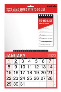 2023 Calendar MTV Planner Spiral Bound Memo Board Calendar Pen To-Do list