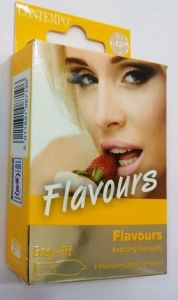 3 X Premium Latex Condoms Easy Fit - Exciting Flavours Condom