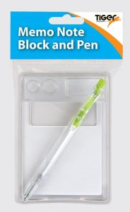 Memo Note Block with Pen Holder & Pen Loose Sheets