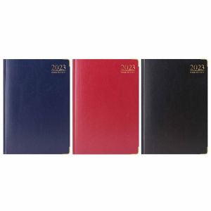 2023 Diary A4 Week TO View padded gilt edge metal corners WTV