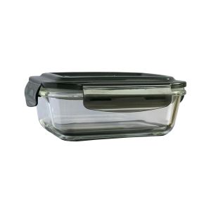 Airtight Glass Food Storage Container 620ml BPA-Free & Leak Proof Silicone Seal Plastic Lids