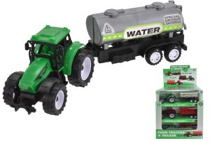 PLASTIC FARM TRACTORS WITH TRAILER 3 ASSORTED CHRISTMAS GIFT IDEA - 1 X RANDOM