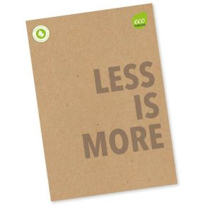 A5 Eco Friendly Nature Soft Cover Lined Notebook Notepad Less Is More