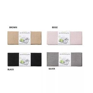 Microfibre Dish Drying mats for Kitchen Draining Board Mats Washing Up Reversible Drying Mat Super Absorbent