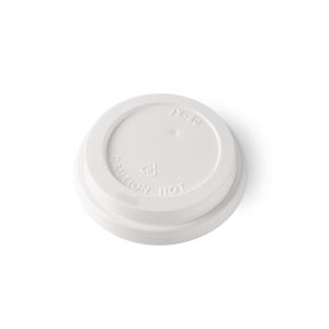 Disposable White Coffee Cup Sip Lids To Fit 8oz or 12oz-16oz Paper Cups x1000