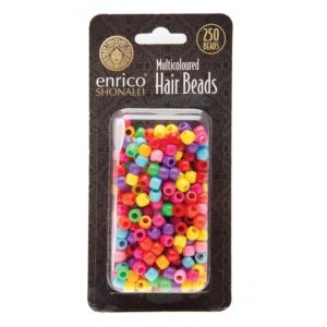 Pack of 250 Enrico Shonalli Multicoloured Hair Beads