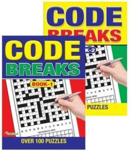 A4 Large Print CODE BREAKS PUZZLE Book Books 129 Puzzles In Each Book