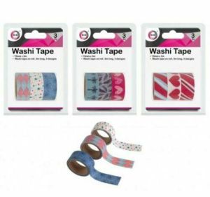 3pc Assorted washi tape 15mm x 3m Decorative Adhesive Washi Tape